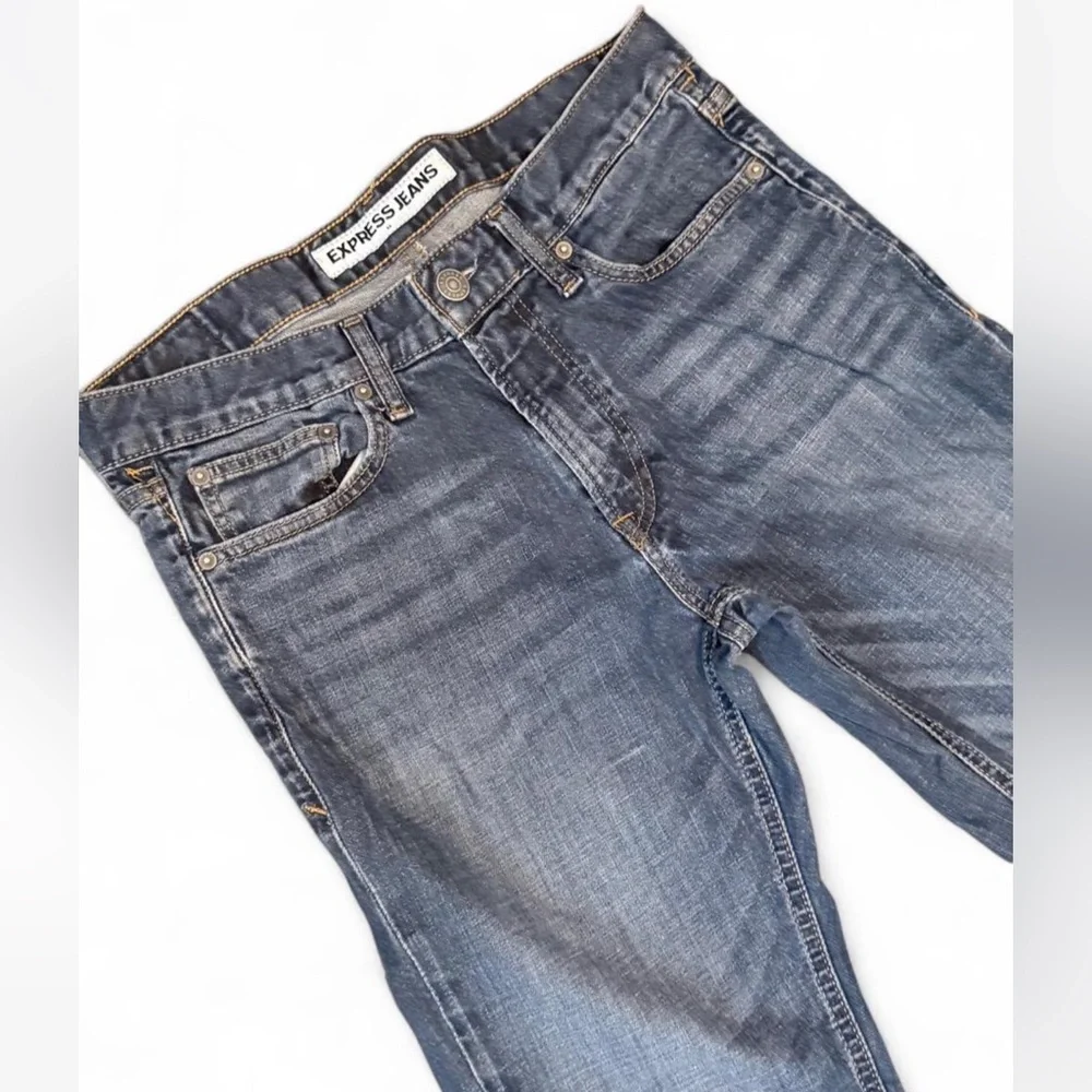 Express Men’s Slim Fit‎ Straight Leg blue denim jeans Size 32/32